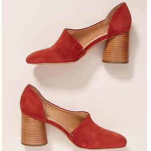 New Anthropologie Silent D Noveltee Orange Heels